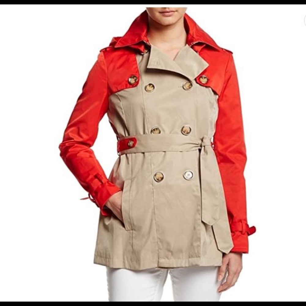 Steve Madden colorblock trench NWT